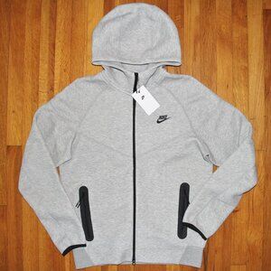 Nike Sportswear Tech Fleece Windrunner Hoodie Mens L XL Dark Grey Heather